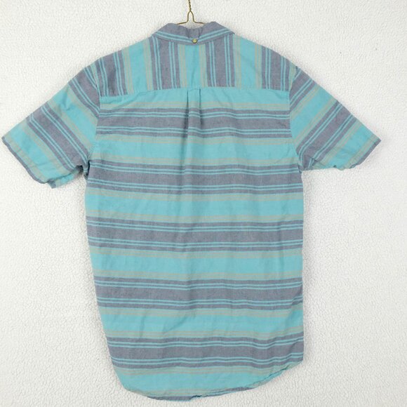 Roark Revival Shirt Mens Medium Blue Striped Button Up Boho Nautical Beach - Picture 5 of 9